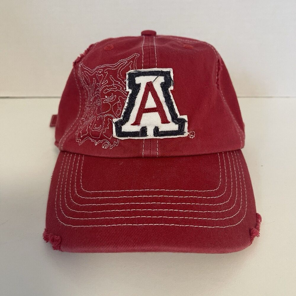 Twins Enterprise Inc University of Arizona Hat Red Distressed A Vintage